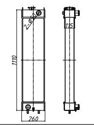PC120-8 PC130-8 Ekskavatör Radyatörü 203-03-12221 50mm Kalibre