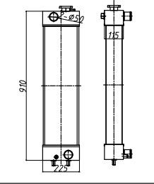 PC138-2 Komatsu Ekskavatör Radyatörü 225mm Genişlik 22B-03-13110