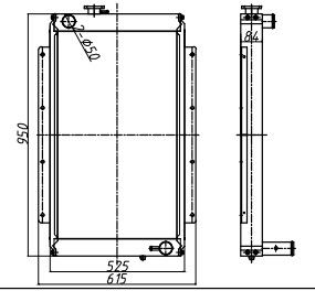 PC200-2 PC200LC-2 Ekskavatör Radyatörü 205-03-00014 205-03-62412